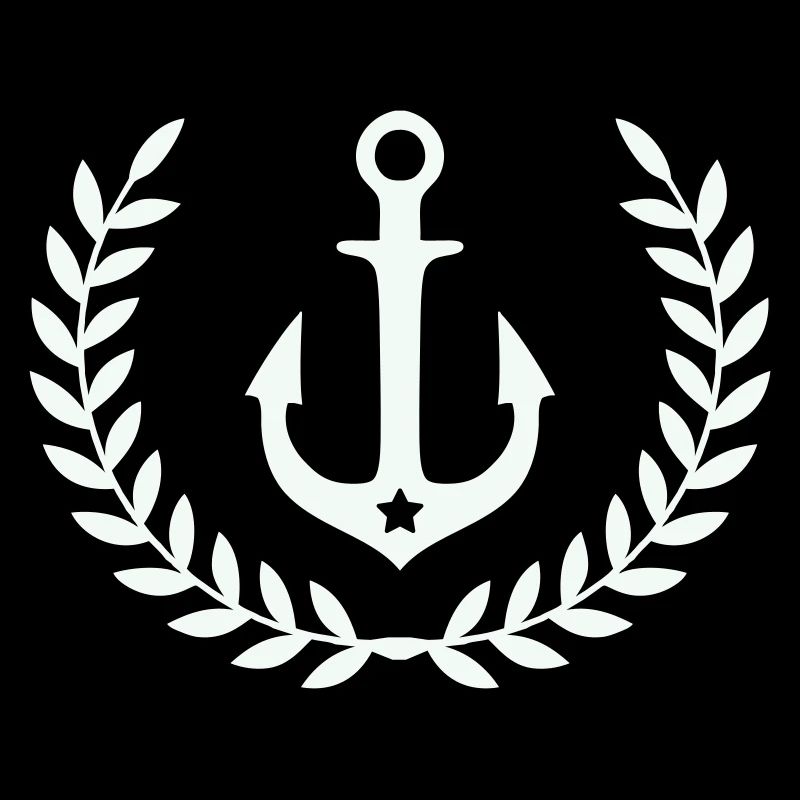 Anchor in the laurel wreath