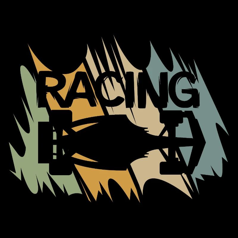Design de course de formule rétro pour les fans de sport automobile