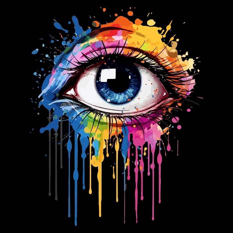 Ausdrucksstarkes Regenbogenauge