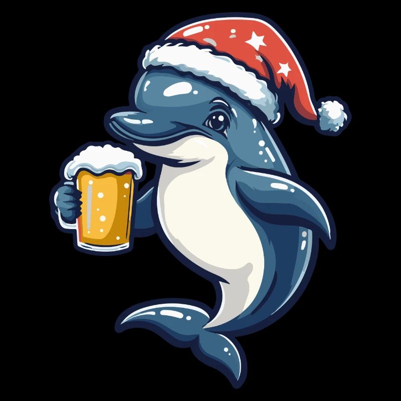 Delfin Weihnachten Bier