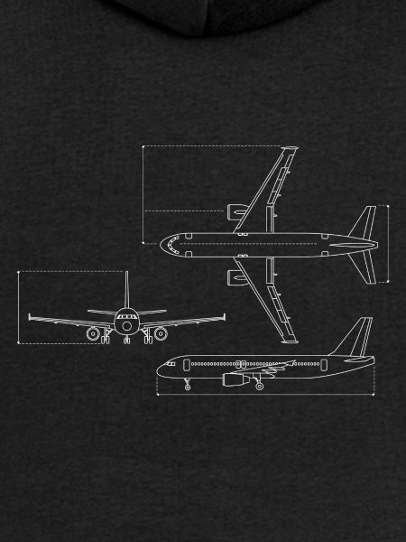 Airplane Blueprint Technical Drawing