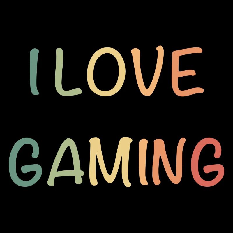 I Love Gaming Wasserfarben