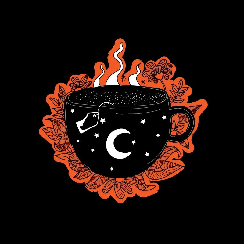 Becher mit Tee, Kräutern, Hexenbecher, Halloween
