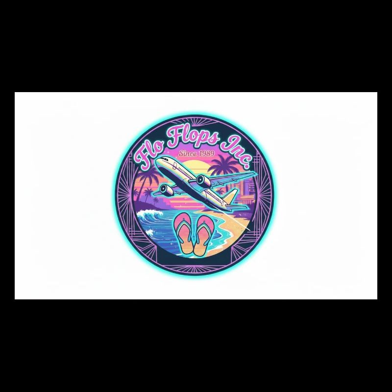 Ailes et Plage Neon Retro