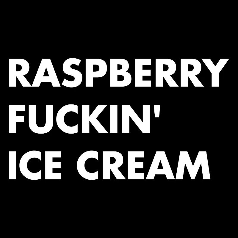 Glace à la framboise - lettrage blanc