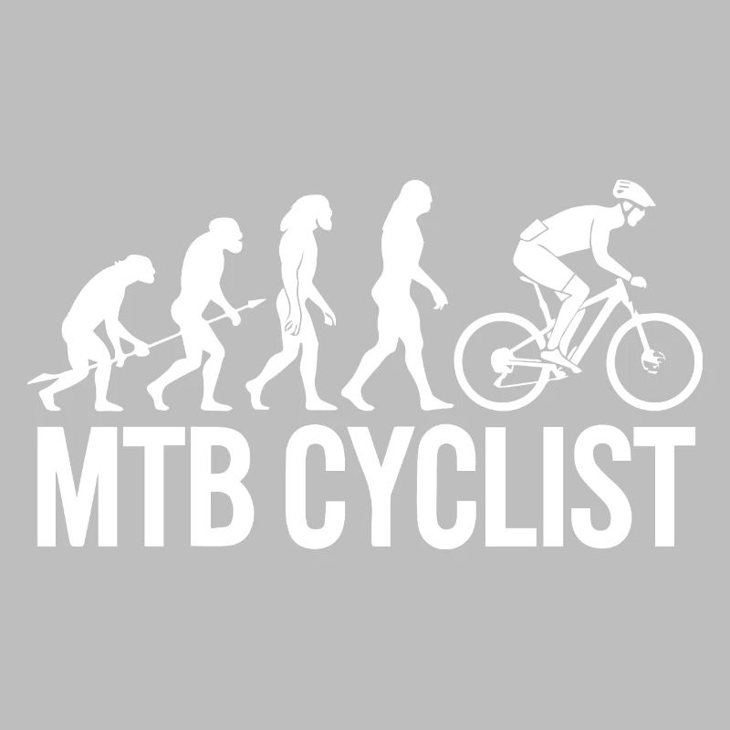 Evolution einer MTB-Radfahrer-Silhouette