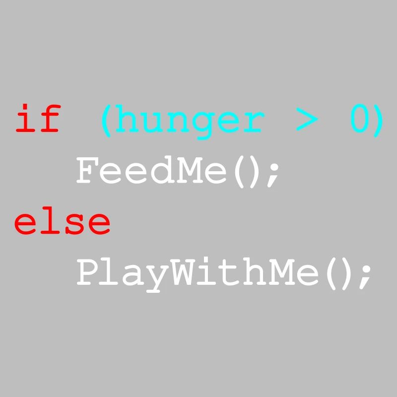 If hunger feed me else play with me - JavaScript