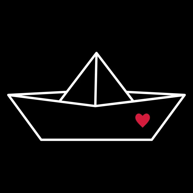 Segelboot Boot Papier Schiff Herz Liebe Geschenk