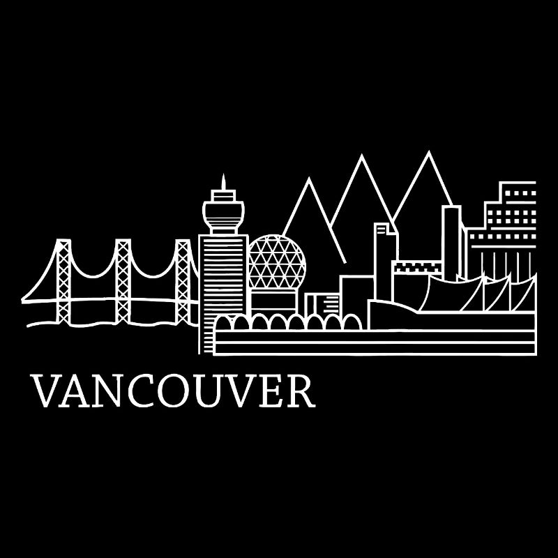 Vancouver Skyline Line Art Tee