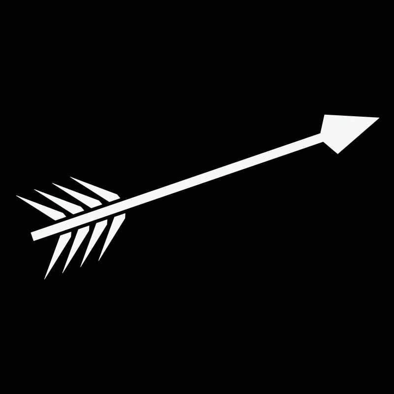 Flèche blanche avec plume