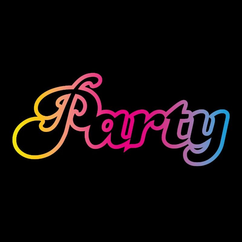 Party Schnörkel feiern bunt Regenbogen Kontur Fun