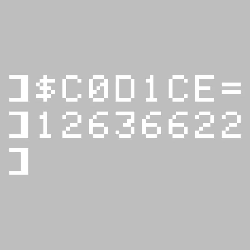 C0D1CE Codice 8-Bit Esadecimal Code Nerd Pix
