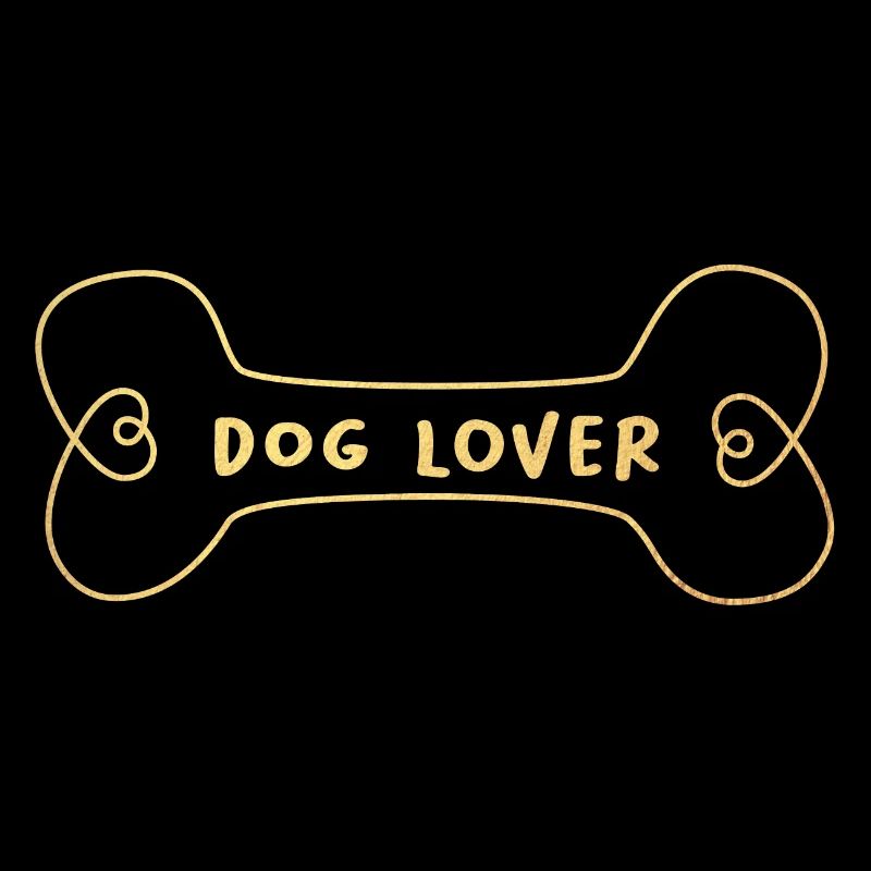 Dog Lover Hundefreund Gold Knochen Hunde Fan Tier