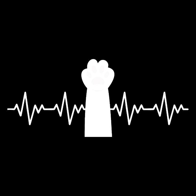 rythme cardiaque ECG de la patte de chat