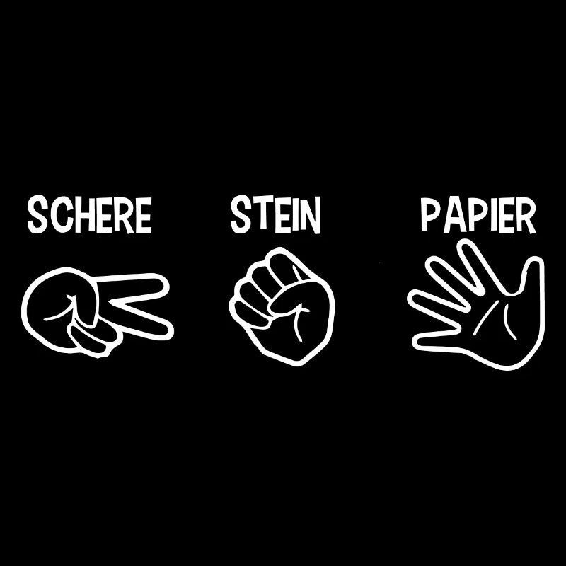 Schere Stein Papier Spiel Handspiel Silhouette