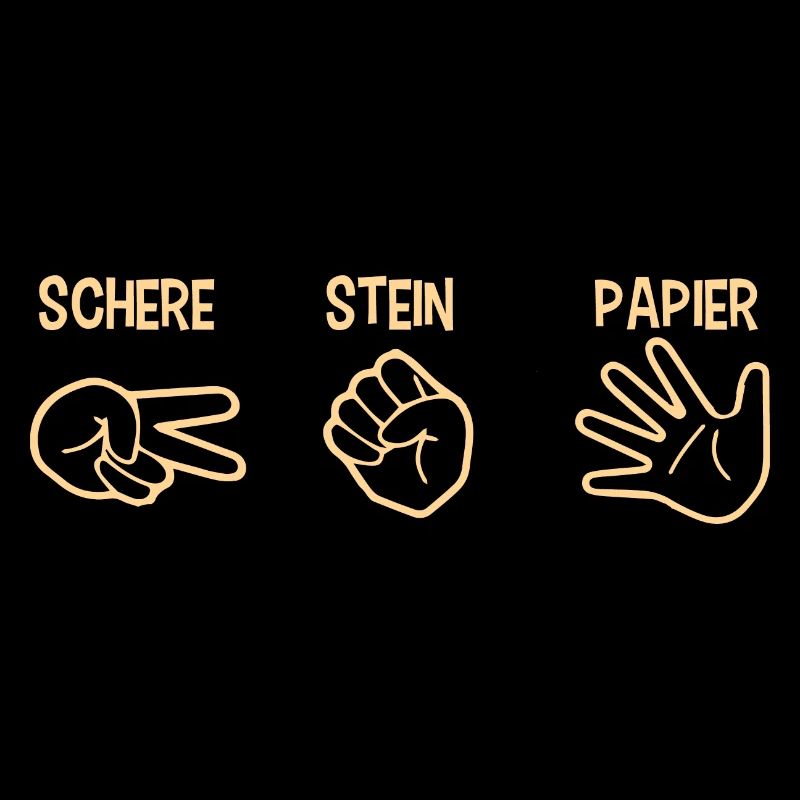 Schere Stein Papier Spiel Handspiel Silhouette
