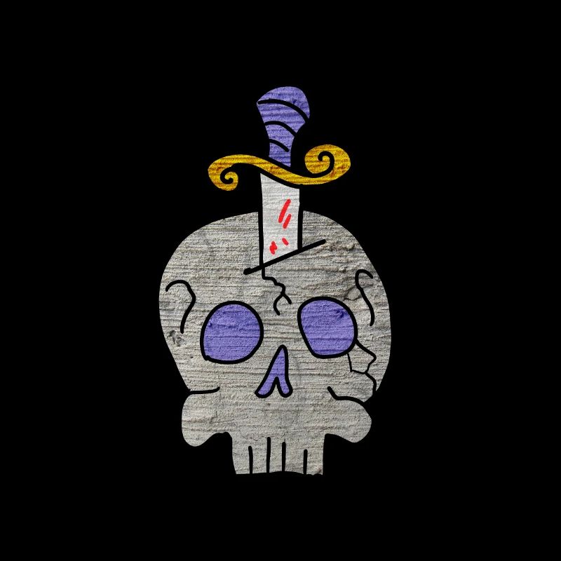 Stab and die skull Halloween geschenkidee