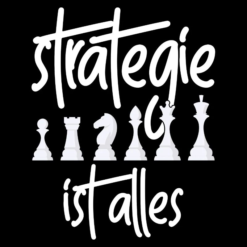Strategie Ist Alles Schach Schachfiguren Geschenk