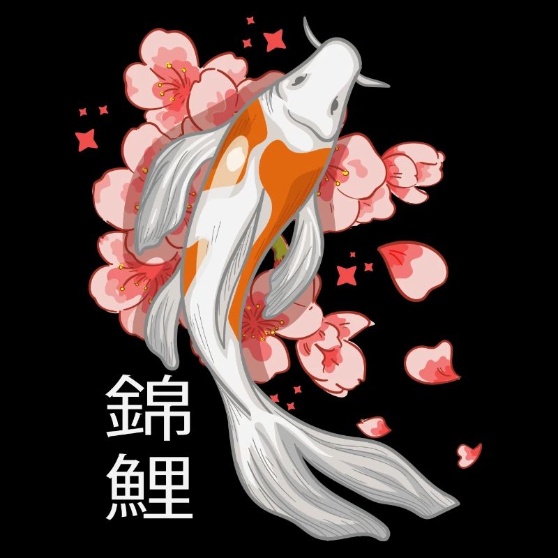 Koi Fisch Blumen Blüten