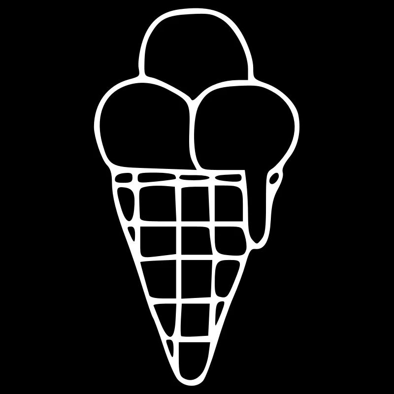 Emoji Eiscreme Skizze Eis Sticker