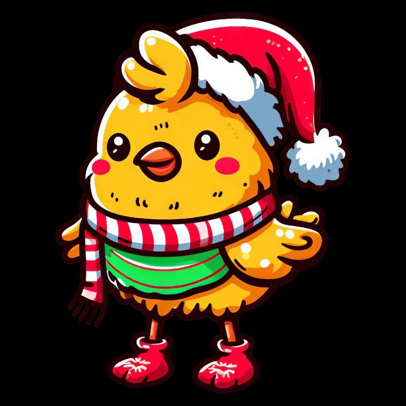 Winter Chicks: Cute Chicken in Festive Christmas Fun