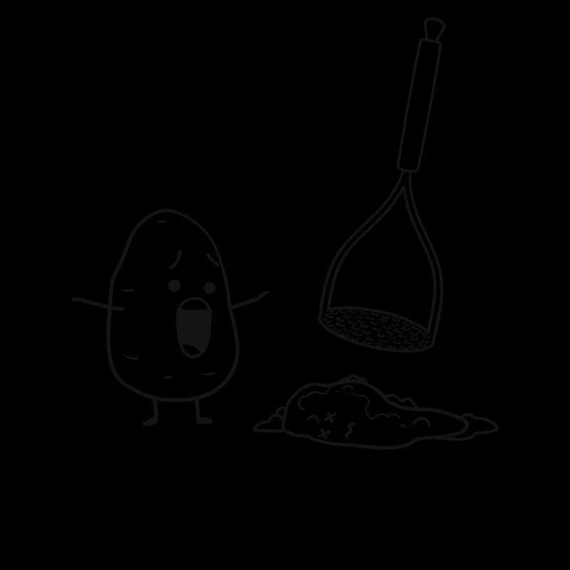 Mashed potatoes are smashed potatoes.