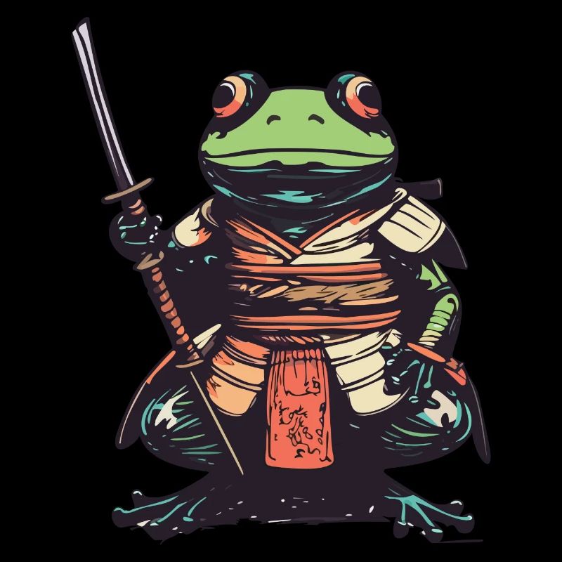 Grenouille avec katana