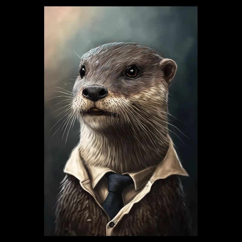 Otter Realistic Cartoon Anime