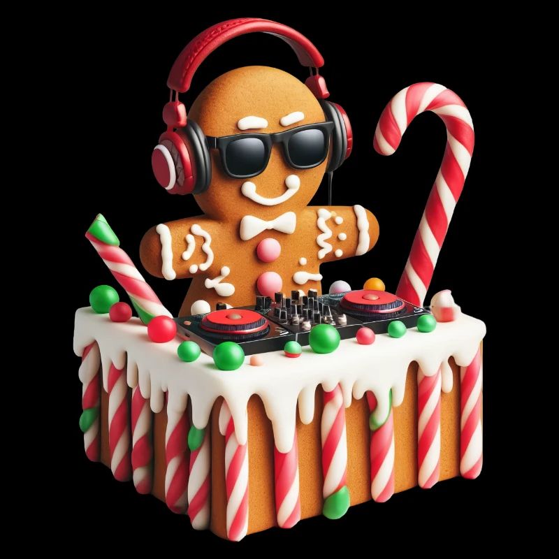 Gingerbread DJ Booth Christmas Holiday Candy Cane