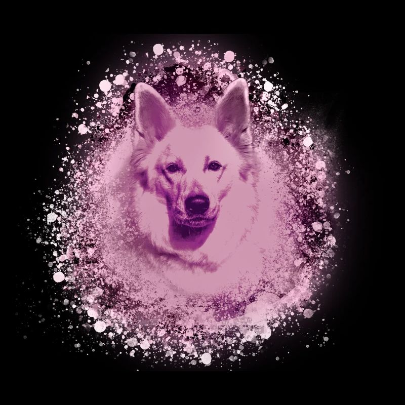 weisser schäferhund ,schäferhund ,weiß,hund ,rosa