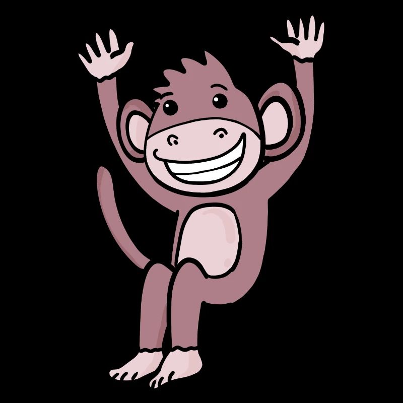 Mignon singe qui rit