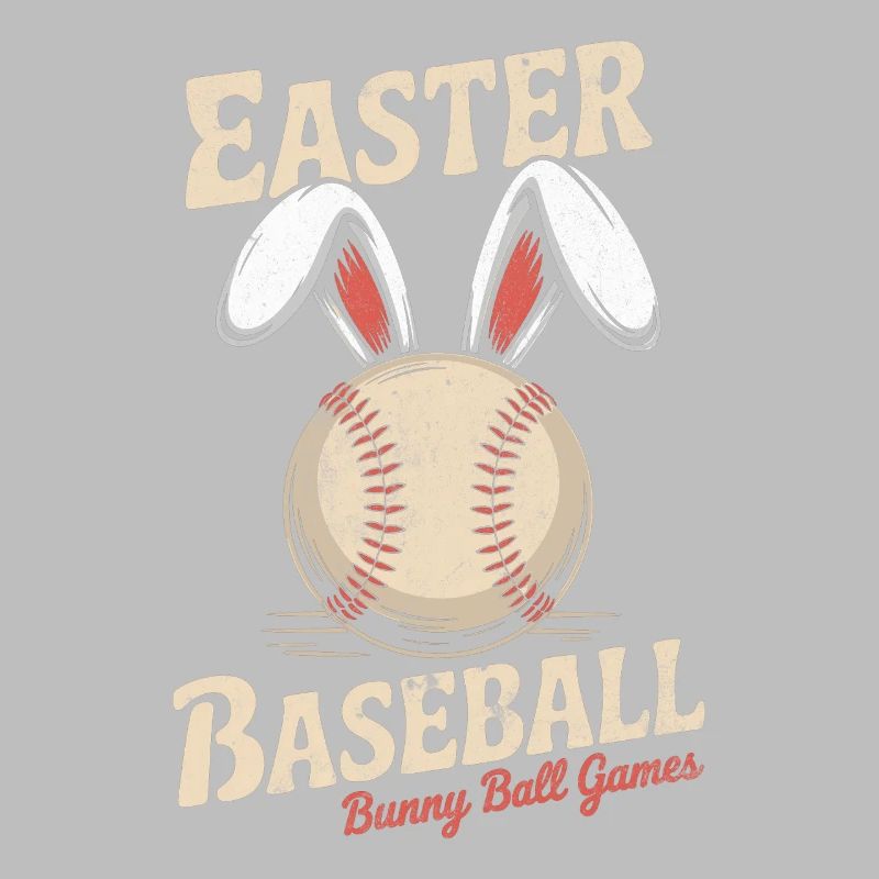Baseball avec oreilles de lapin Conception de Pâques