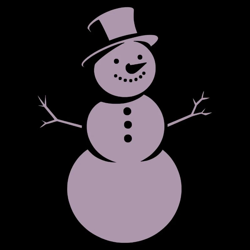 Minimalistische Silhouette eines Schneemanns