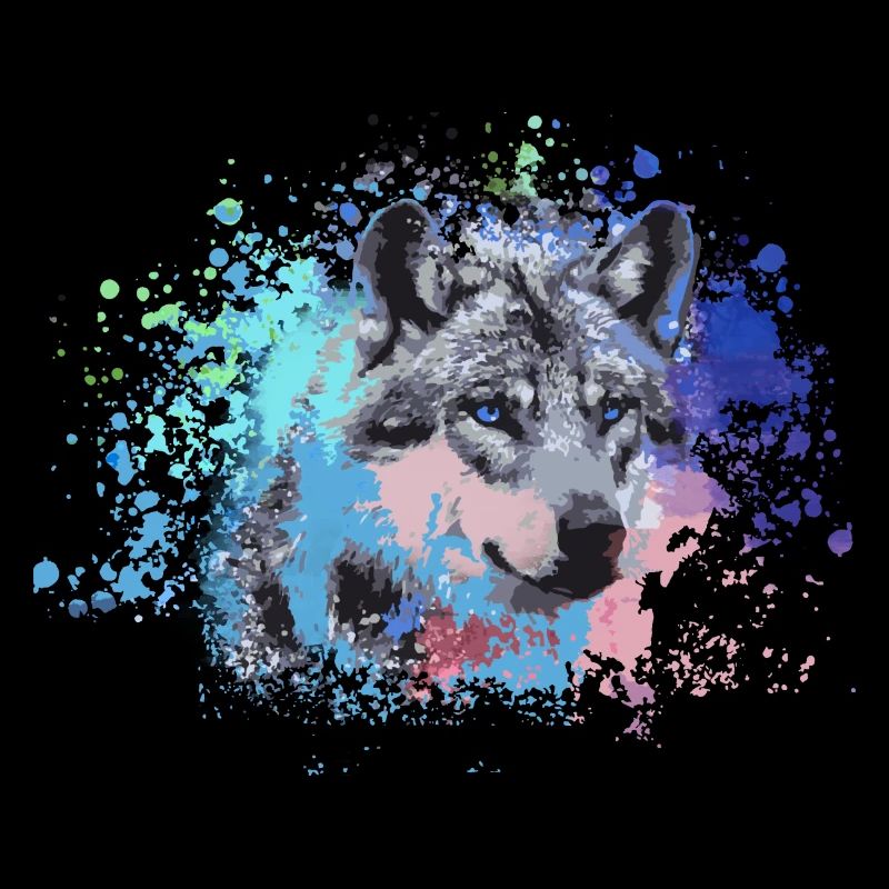 wolf,hund, husky,Hund,bunt,illustration