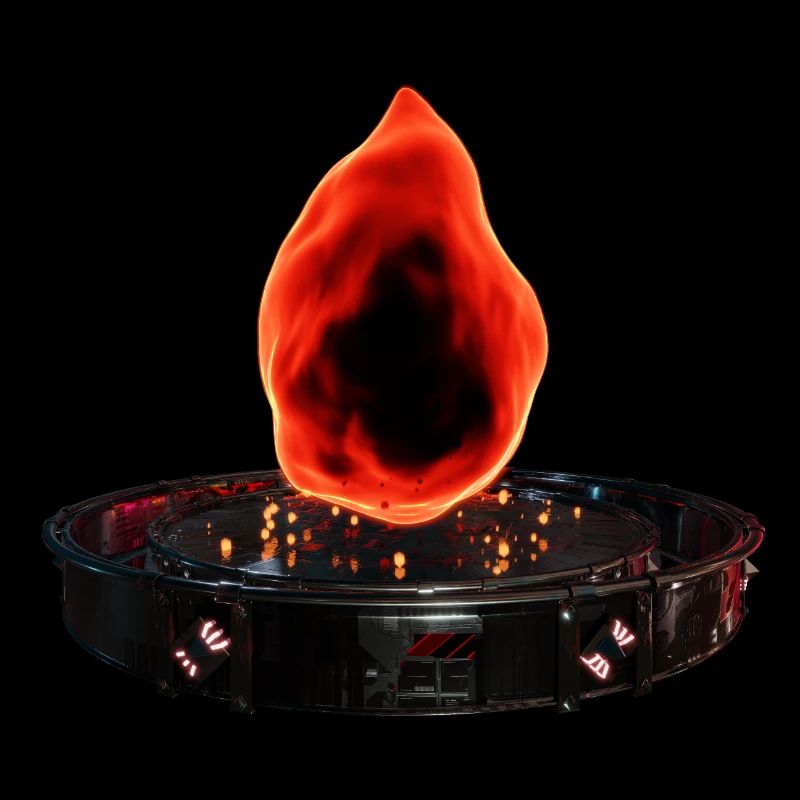 Stylized Fire in Sci-Fi Plataform