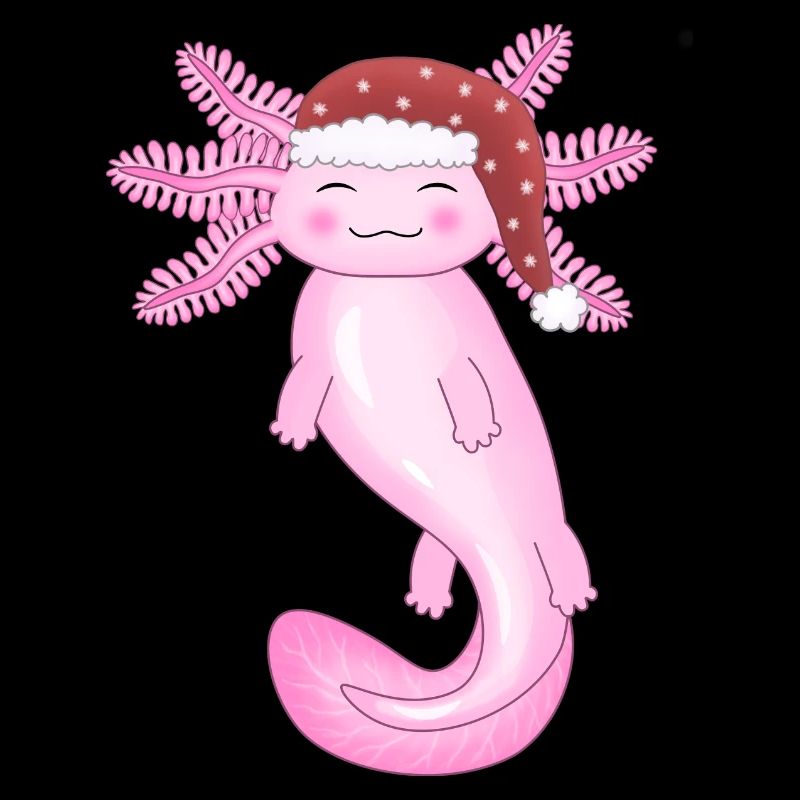 Mignon axolotl de Noël