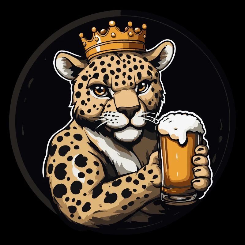 Leopard Bier Comic