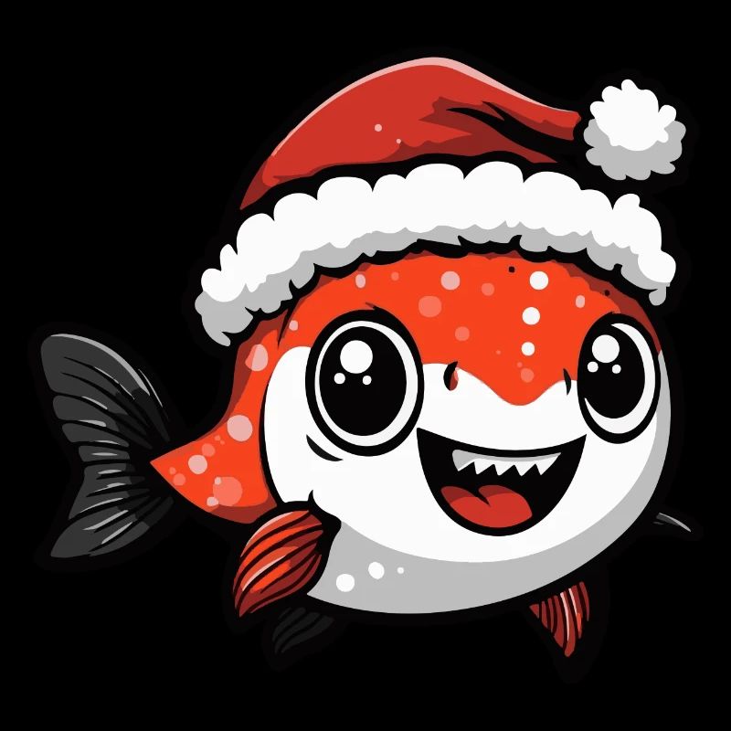 Piranha Poisson Noël Mignon