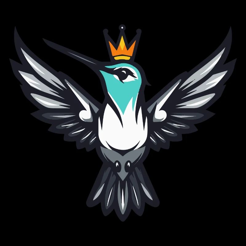 Kolibri Vogel Comic Krone