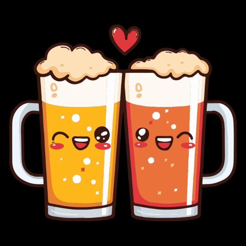 Bier Herz Liebe Party Niedlich