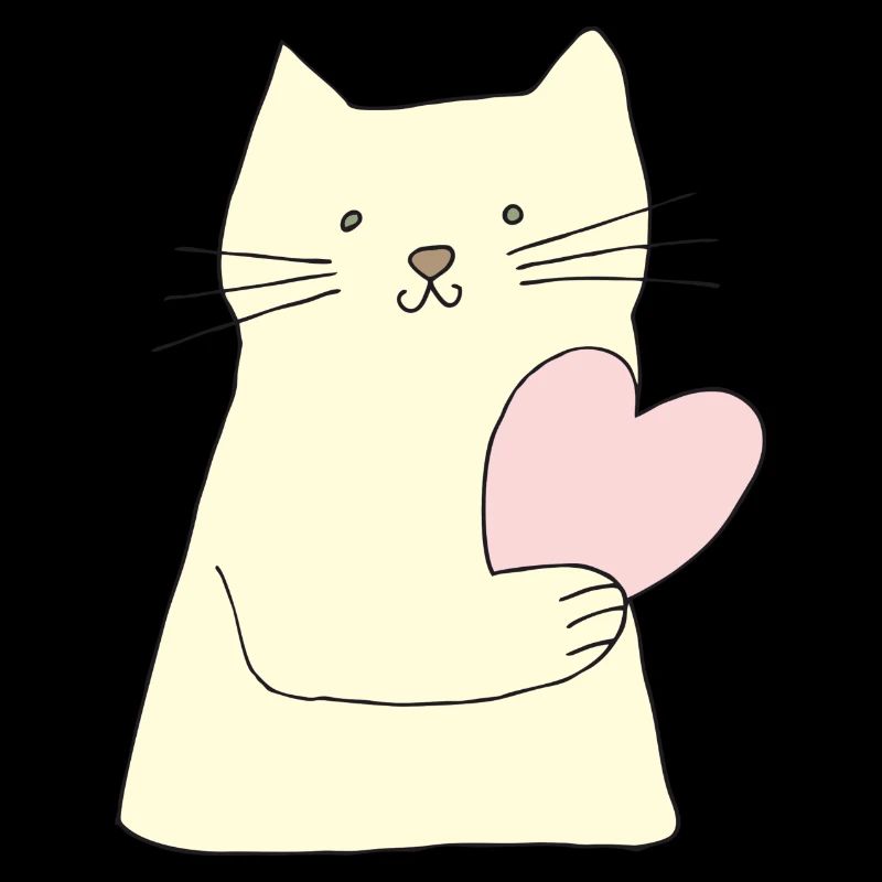 katze mit herz