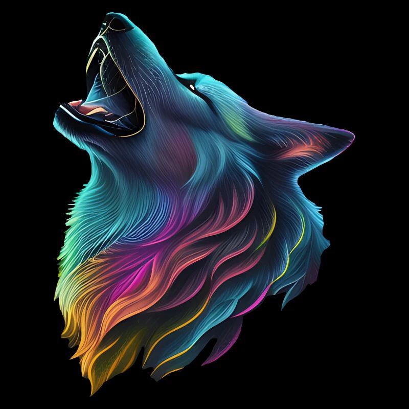 Loup coloré