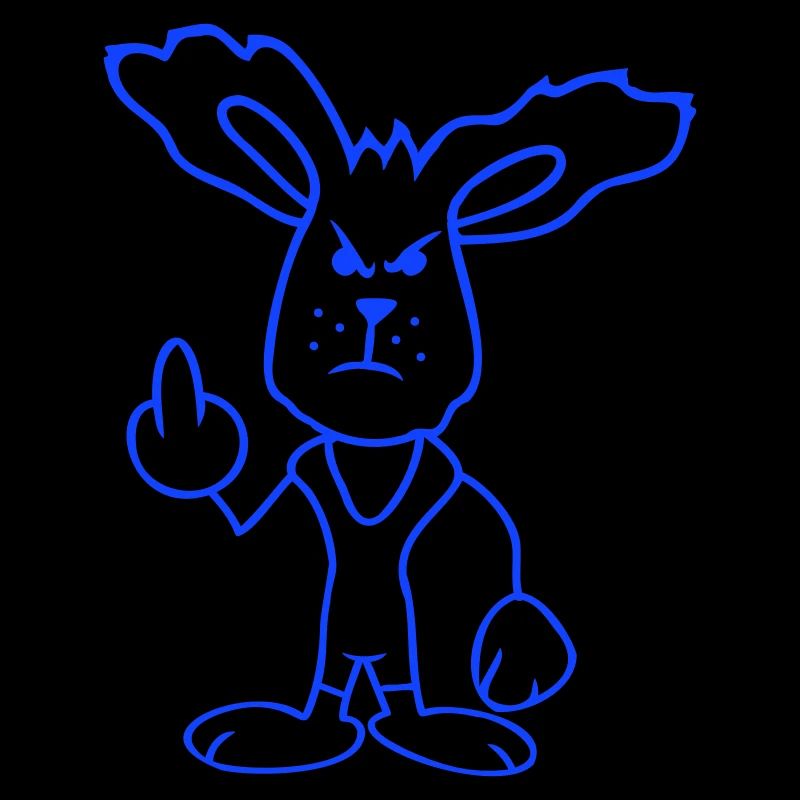 Hase Mittelfinger Zeigen Böse Frech Beleidigend