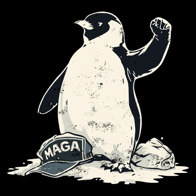 Resist Penguin Grunge Protest