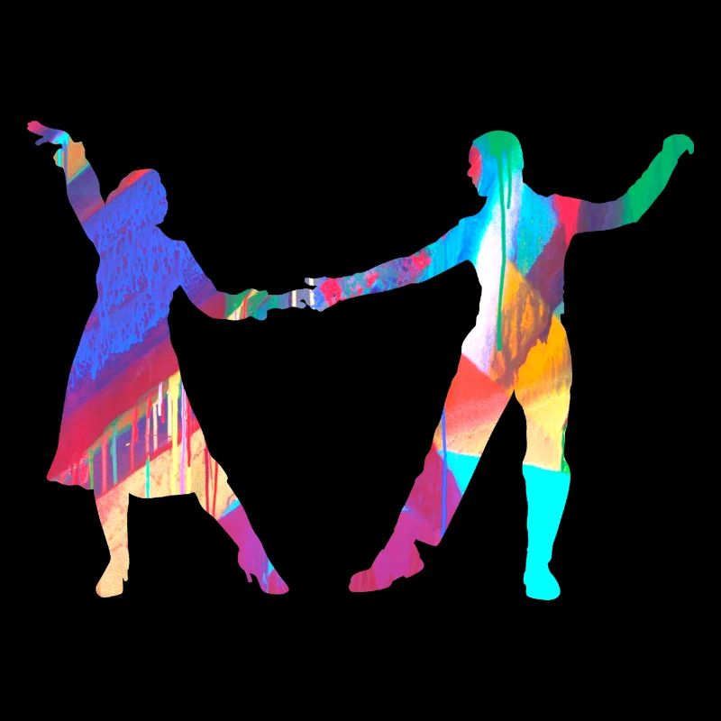 Danse de Couple, Danseur, Danse, Graffiti, Peinture