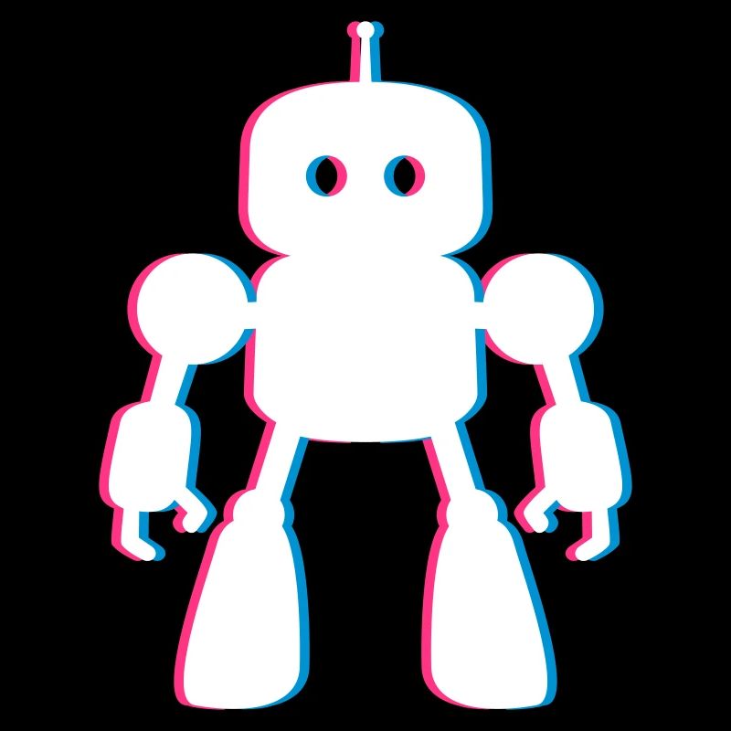 Roboter 3D-Effekt – Zukunft trifft KI Design
