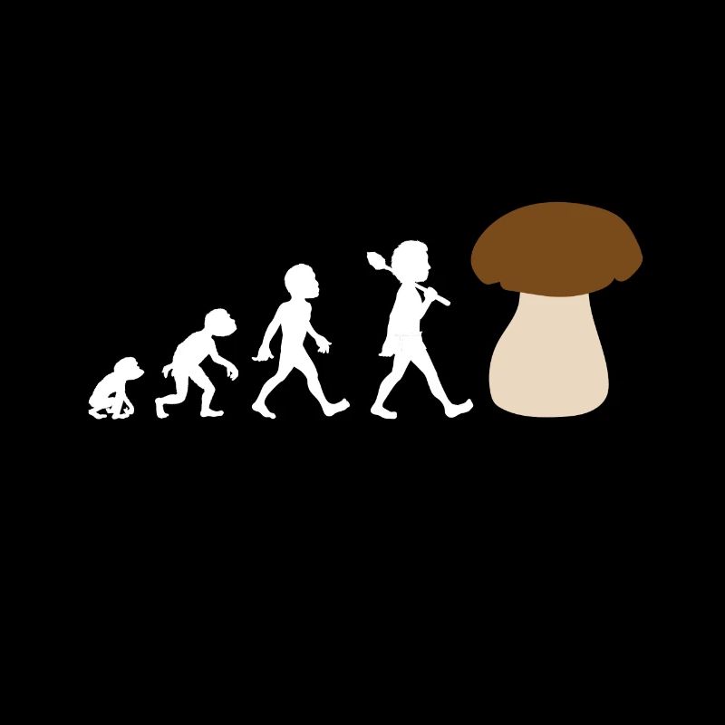 Evolution Design von einem Steinpilz