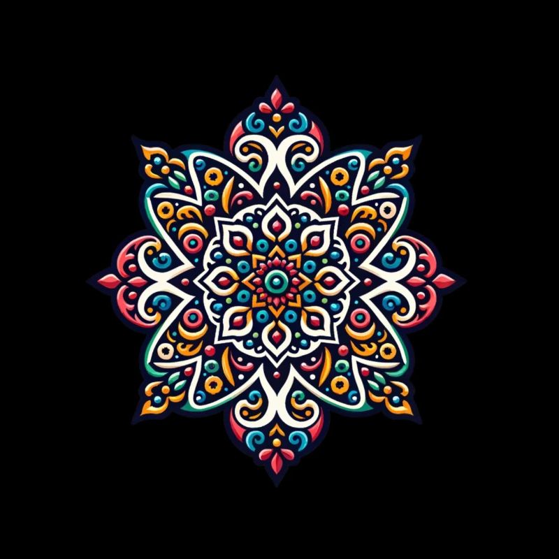 Mandala pattern inspired by traditional Persian art