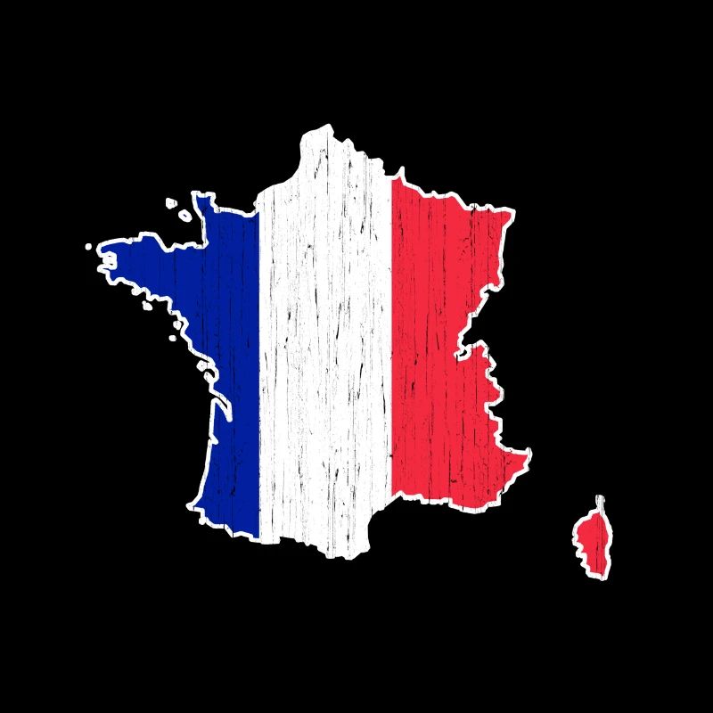 Plan de la carte du drapeau de la France