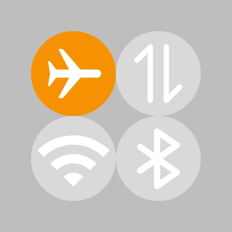 Mode avion du menu rapide